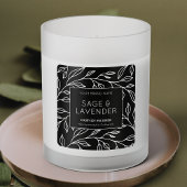 ボタエレガントニカルブラック&ホワイト製品の瓶ラベル スクエアシール