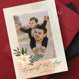 ボタエレガントニカルポインセチア写真最高 シーズンカード