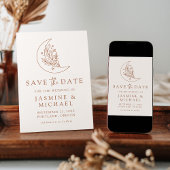 ボタエレガントニカルムーンアンドスターズテラコッタ セーブザデート