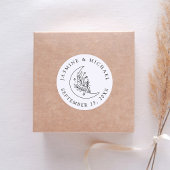 ボタエレガントニカルムーンアンドスターズ結婚式の引き出物 ラウンドシール