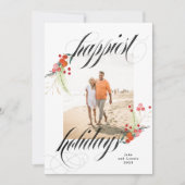 ボタエレガントニカルメリークリスマスワン写真 シーズンカード (正面)