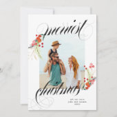 ボタエレガントニカルメリークリスマスワン写真 シーズンカード (正面)