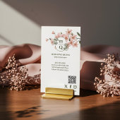 ボタエレガントニカルモノグラムロゴフローラ水彩色 名刺