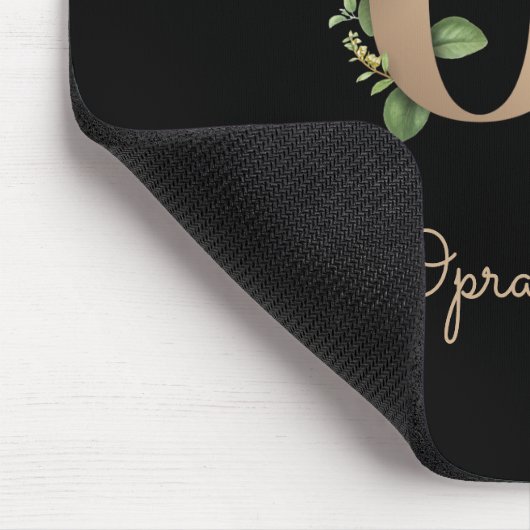 ボタエレガントニカルモノグラム文字O マウスパッド (コーナー)