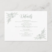 ボタエレガントニカルモノグラム結婚セージ詳細 エンクロージャーカード (正面)