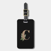 ボタエレガントニカルモノグラム金ゴールドC ラゲッジタグ (正面縦)