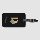 ボタエレガントニカルモノグラム金ゴールドD ラゲッジタグ (正面横)