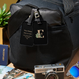 ボタエレガントニカルモノグラム金ゴールドE ラゲッジタグ