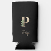 ボタエレガントニカルモノグラム金ゴールドP スリム缶クーラー (正面)