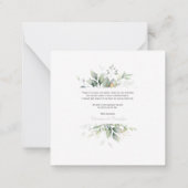 ボタエレガントニカルユーカリプタバターカップ ノートカード (裏面)