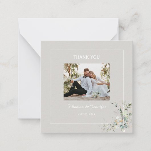 ボタエレガントニカルユーカリプチュ ノートカード (正面)