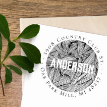 ボタエレガントニカルラインアートカスタム差出人住所