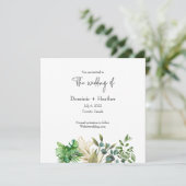 ボタエレガントニカルリーフ結婚式招待状 (スタンド正面)