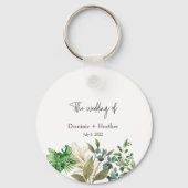 ボタエレガントニカルリーフ結婚式招待状 キーホルダー (正面)
