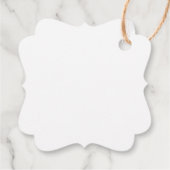 ボタエレガントニカルレットラブブリュー結婚式の引き出物ラベル フェイバータグ (裏面)