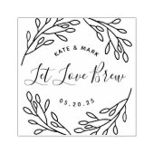 ボタエレガントニカルレットラブブリュー結婚式の引き出物 ラバースタンプ (インプリント)