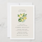 ボタエレガントニカルレモンオールインワンブライダルシャワー 招待状 (正面)