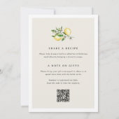 ボタエレガントニカルレモンオールインワンブライダルシャワー 招待状 (裏面)