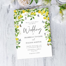 ボタエレガントニカルレモ結婚ン 招待状