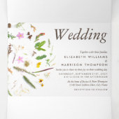 ボタエレガントニカルワイルドフラワー結婚ズスイート 三つ折り招待状 (内部中)