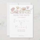 ボタエレガントニカル野草写真保存日 招待状 (正面)