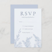 ボタエレガントニカルRSVPウェディング招待 出欠カード (正面/裏面)