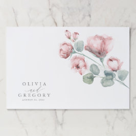 ボタエレガントモダンニカルダスティバラ結婚フローラ ペーパーパッド