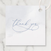 ボタエレガントモダンニカルダスティブルーフローラ結婚ズ フェイバータグ (裏面)