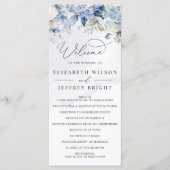 ボタエレガントモダンニカルダスティブルーフローラ結婚ズ プログラム (正面)