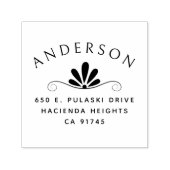 ボタエレガントモダンニカルファミリー差出人住所 セルフインキングスタンプ (デザイン)