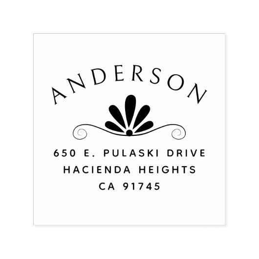 ボタエレガントモダンニカルファミリー差出人住所 セルフインキングスタンプ (デザイン)