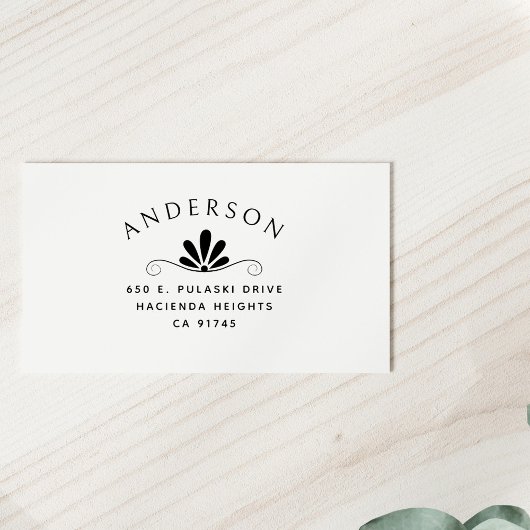 ボタエレガントモダンニカルファミリー差出人住所 セルフインキングスタンプ