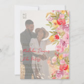 ボタエレガントンのボホワイルドフラワー4結婚枚 招待状 (正面)