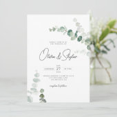 ボタエレガントンミニマルカルQR結婚すべて 招待状 (スタンド正面)