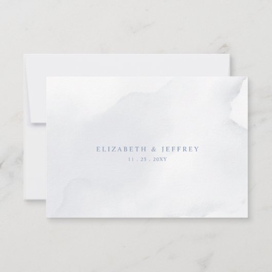 ボタエレガントンモダンカルダスティブルーフローラQRコード 出欠カード (裏面)