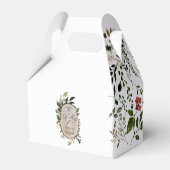 ボタエレガントン素朴カル緑の結婚式 フェイバーボックス (裏面サイド)