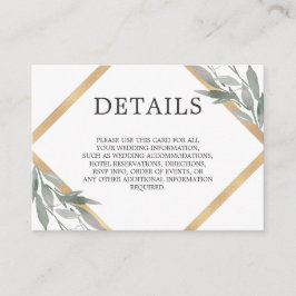 ボタエレガントン葉クホイルの結婚詳細 エンクロージャーカード