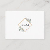 ボタエレガントン葉クホイルの結婚詳細 エンクロージャーカード (裏面)