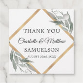 ボタエレガントン葉結婚の金ゴールド フェイバータグ (裏面)