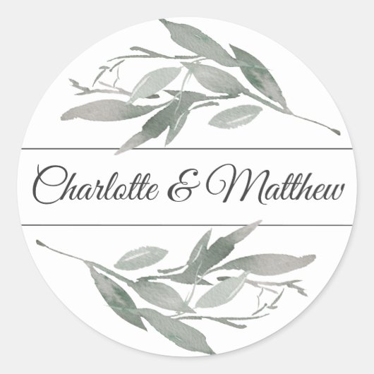 ボタエレガントン離れスセージ結婚ズ ラウンドシール (正面)