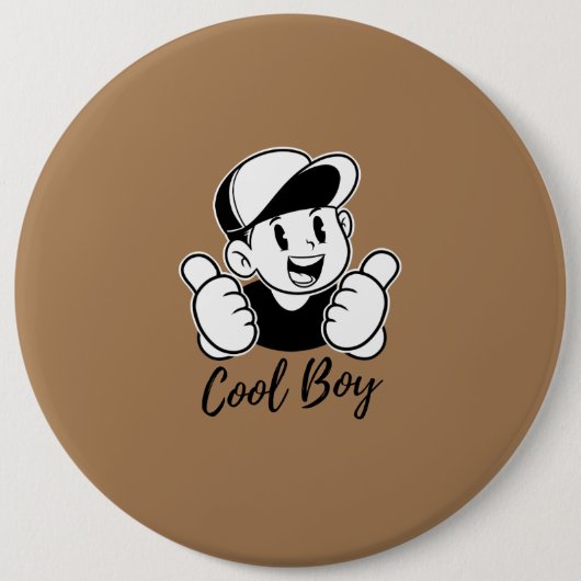 ボタカスタマイズンデザイン付きのユニークスタイル 缶バッジ (正面)