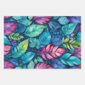 ボタカラフルニカルアートラッピング紙シート ラッピングペーパーシート (正面3)