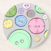 ボタカラフルンイラストレーション コースター (正面)
