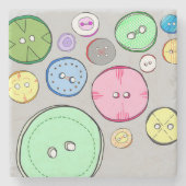 ボタカラフルンイラストレーション ストーンコースター (正面)