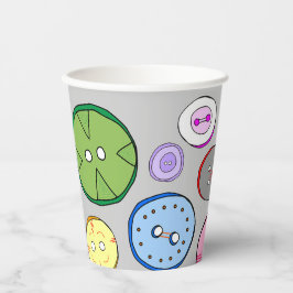 ボタカラフルンイラストレーション 紙コップ