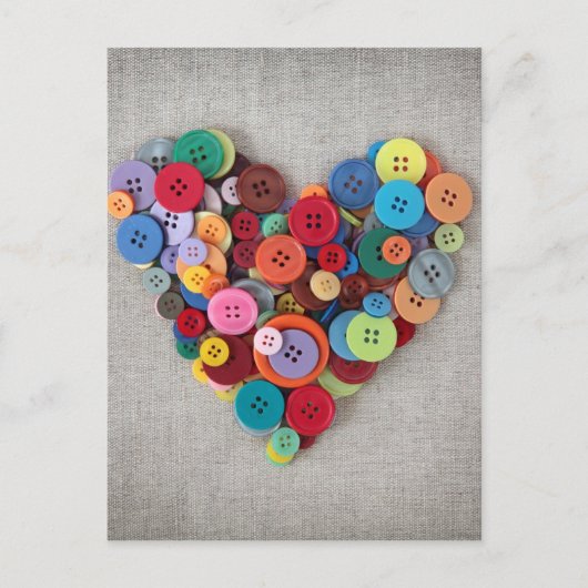 ボタカラフルンハート ポストカード (正面)