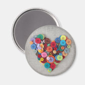 ボタカラフルンハート マグネット (正面/裏面)