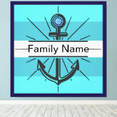 ボタカラフルン付きカスタマイズいかり キャンバスプリント (インサイチュ (ウッドフロア))