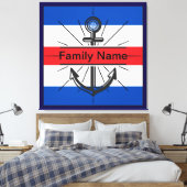 ボタカラフルン付きカスタマイズいかり キャンバスプリント (インサイチュ (寝室))