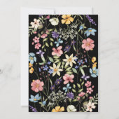 ボタカラフルン素朴ク・ワイルドフラワーブラック セーブザデート (裏面)